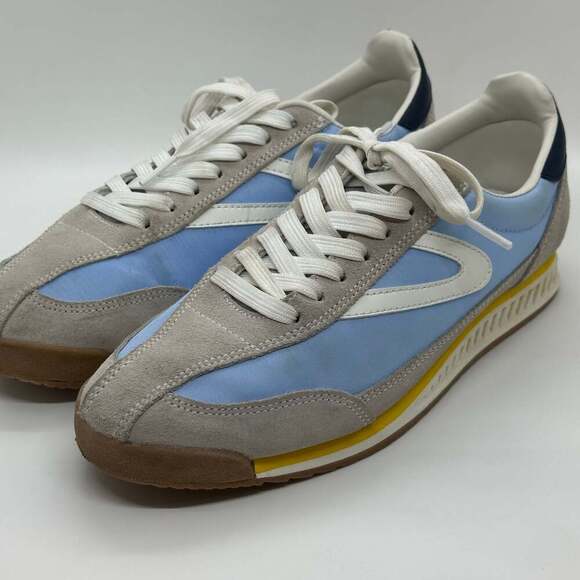 Tretorn Rawlins 2.0 Miami Blue Suede Textile Lace-up Rubber Sole Sneakers - Picture 7 of 15